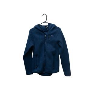 Patagonia Sherpa Fleece Zip Hoodie Women’s Medium Blue Full Zip Jacket